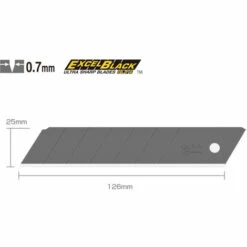 OLFA HBB 5B 25mm 5 Ultrascharf Excel Black Klingen, Kunststoffbox In Blister
