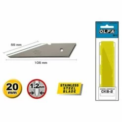 OLFA CKB-2 20mm 2 Schnitzklingen Für Cutter CK-2