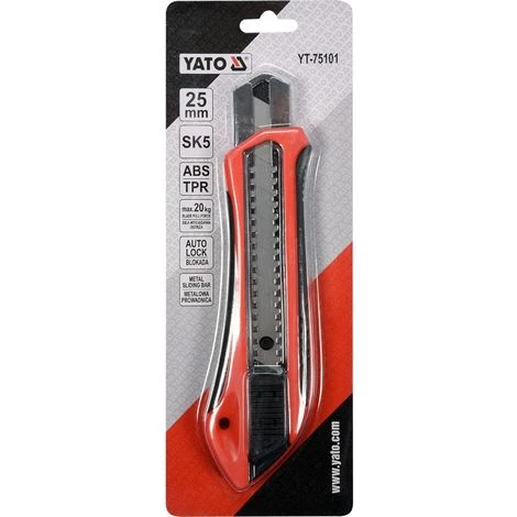 YATO Cuttermesser 25 Mm Teppichmesser Messer Paketmesser Paketcutter Universal YT-75101 4 YATO Cuttermesser 25 Mm Teppichmesser Messer Paketmesser Paketcutter Universal YT-75101 – Bild 4