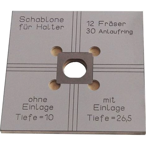 NO BRAND UNIFIX Frässchablone Für Halter Größe 4 1 NO BRAND UNIFIX Frässchablone Für Halter Größe 4