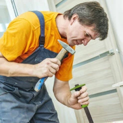 RELAXDAYS 2 X Flachmeißel Mit Handschutz, Präziser Putzmeißel, 35mm Fliesen Meißel, Stahl & Gummi, 29 Cm Lang, Grün/schwarz -Angebote Schneidwerkzeug Store 15059653 5