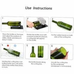 ASUPERMALL Glasflaschenschneider, 1 Paar Handschuhe, 1 Burste, 1 Schleifpapier, 1 Bohrer, 4 Schurze -Angebote Schneidwerkzeug Store 19194761 3