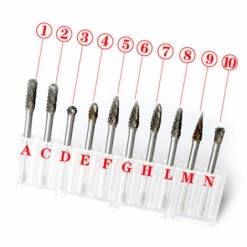 ASUPERMALL Elektrische Schleifzubehor 10Pcs 0.12 * 0.24Inch Wolframstahl-Karbid-Fraser Fur Rotary Burr-Werkzeug-Set Cnc-Stich -Angebote Schneidwerkzeug Store 23127179 3