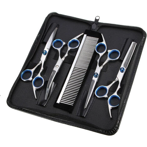 KINGSO Meco 7 Stück Edelstahl Hund Katze Haar Schere Haustier Pflege Schere 3 KINGSO Meco 7 Stück Edelstahl Hund Katze Haar Schere Haustier Pflege Schere – Bild 3