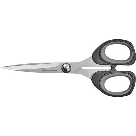PROMAT Universalschere 180 Mm Mit 2K-Auge Titanbeschichtet Schwarz/grau 1 PROMAT Universalschere 180 Mm Mit 2K-Auge Titanbeschichtet Schwarz/grau