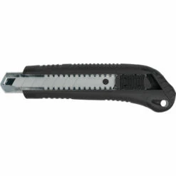 TopTools24 Mehrzweckmesser - Hochwertiges 2-Komponenten-Cuttermesser, Schwarz