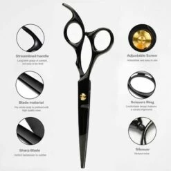 LITZEE Barber Scissors Pack Mit Reinigungstuch Und Schleifkarte, Rasiermesserkamm, Clips, Verbessertem Profischnitt -Angebote Schneidwerkzeug Store 28932144 3