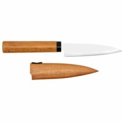 KAI EUROPE GMBH Kai Select Utensilien Früchtemesser Mit Holzscheide, Schälmesser, Obstmesser, Messer, 12 Cm, DG-3002