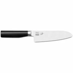 KAI EUROPE GMBH Kai Tim Mälzer Kamagata Santokumesser, Santoku Messer, Küchenmesser, Edelstahl, Kunststoff, Schwarz, 18 Cm, TMK-0702