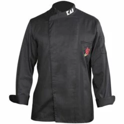 KAI EUROPE GMBH Shun Kochjacke, Küchen Koch Jacke, Poliyester / Baumwolle, Schwarz, Herren-Größe XL, 43070352