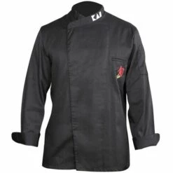 KAI EUROPE GMBH Shun Kochjacke, Küchen Koch Jacke, Poliyester / Baumwolle, Schwarz, Herren-Größe L, 43070351