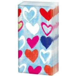 PPD PAPERPRODUCTS DESIGN GMBH Sniff Paper Hearts Taschentuch, Papiertaschentücher, 10 Stück, Tissue, Bunt, 51589