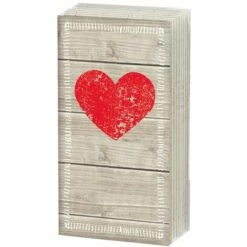PPD PAPERPRODUCTS DESIGN GMBH Sniff Heart Of Wood Taschentuch, Papiertaschentücher, 10 Stück, Tissue, Rot / Taupe, 51623