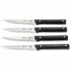 GEFU Steakmesser BBQ, Messer, Steak, Messerset, Schneidemesser, Set, 4er Set, Klingenstahl, Schwarz/silber, 89155