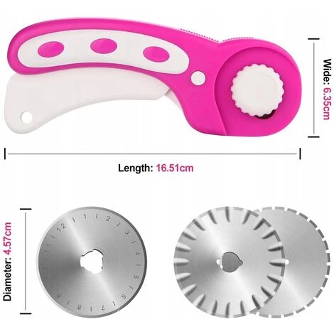 Betterlife Das Austauschbare Rotary Knife Knife Knife Kit Eignet Sich Hervorragend Zum Nähen, Stoffschneiden, Papierschneiden, Lederschneiden Usw. Sehr Gut Geeignet Für Handwerker, Schneider Usw. Rot 2 Betterlife Das Austauschbare Rotary Knife Knife Knife Kit Eignet Sich Hervorragend Zum Nähen, Stoffschneiden, Papierschneiden, Lederschneiden Usw. Sehr Gut Geeignet Für Handwerker, Schneider Usw. Rot – Bild 2