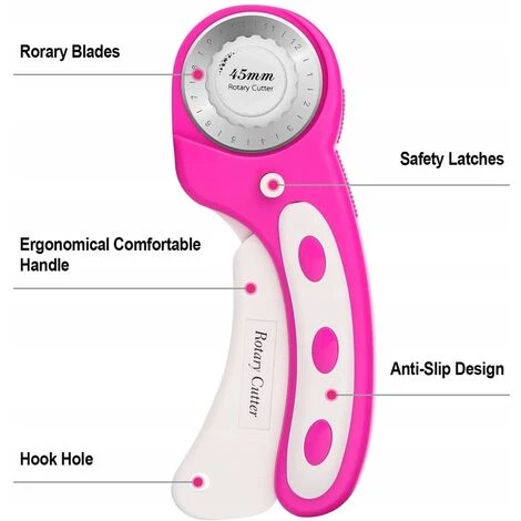 Betterlife Das Austauschbare Rotary Knife Knife Knife Kit Eignet Sich Hervorragend Zum Nähen, Stoffschneiden, Papierschneiden, Lederschneiden Usw. Sehr Gut Geeignet Für Handwerker, Schneider Usw. Rot 3 Betterlife Das Austauschbare Rotary Knife Knife Knife Kit Eignet Sich Hervorragend Zum Nähen, Stoffschneiden, Papierschneiden, Lederschneiden Usw. Sehr Gut Geeignet Für Handwerker, Schneider Usw. Rot – Bild 3