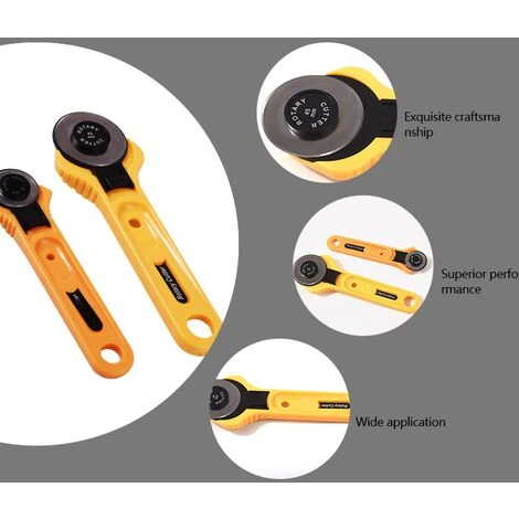 Betterlife Rotationsschneider Kit 45MM Rundmesser Cutter Rundmesser Cutter Rundmesser Backplatte Patchwork Stoff Schneidemesser Runde Backplatte 3 Betterlife Rotationsschneider Kit 45MM Rundmesser Cutter Rundmesser Cutter Rundmesser Backplatte Patchwork Stoff Schneidemesser Runde Backplatte – Bild 3