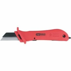 KSTOOLS® KS TOOLS Kabelmesser Mit Schutzisolierung Und Auswechselbarer Klinge, 189mm