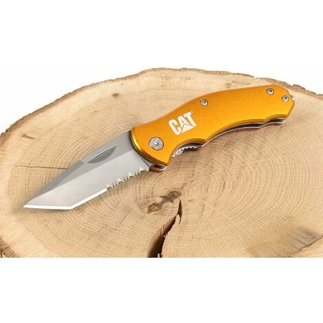 CATCATERPILLAR Caterpillar Klappmesser Mit 6,6cm Gezahnter Tanto-Klinge 1 CATCATERPILLAR Caterpillar Klappmesser Mit 6,6cm Gezahnter Tanto-Klinge