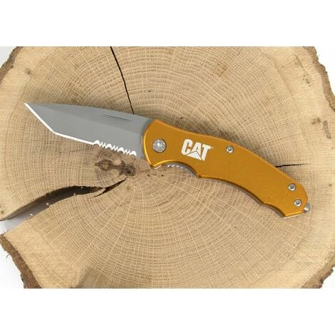 CATCATERPILLAR Caterpillar Klappmesser Mit 6,6cm Gezahnter Tanto-Klinge 2 CATCATERPILLAR Caterpillar Klappmesser Mit 6,6cm Gezahnter Tanto-Klinge – Bild 2