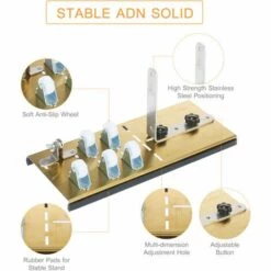 ASUPERMALL Glasflaschenschneider Kit Flaschenschneider DIY Maschine Zum Schneiden Von Runden Ovalen Flaschen Und Einmachglasern Mit Handschuhen Schleifpapier Fixieren Gummiring Und Bleistift Glasschneider Fur Flaschen DIY Art,6 Stuck Flaschenschneider SetGold -Angebote Schneidwerkzeug Store 33239968 3