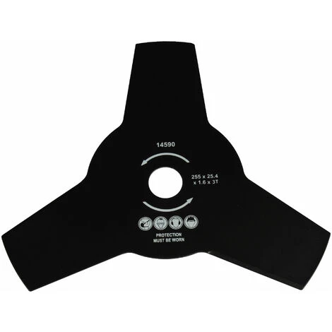 MISO TOOLS Dickichtmesser 3-Zahn 255mm X 25,4mm Für Freischneider Motorsense Carbon-Stahl Messer Klinge Gras 2 MISO TOOLS Dickichtmesser 3-Zahn 255mm X 25,4mm Für Freischneider Motorsense Carbon-Stahl Messer Klinge Gras – Bild 2