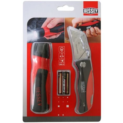 BESSEY TOOL GMBH & CO. KG Bessey Cutter Messer Set LED-Lampe + Klappmesser Mit Ersatzklingen DBKPH-TL-EU 2 BESSEY TOOL GMBH & CO. KG Bessey Cutter Messer Set LED-Lampe + Klappmesser Mit Ersatzklingen DBKPH-TL-EU – Bild 2