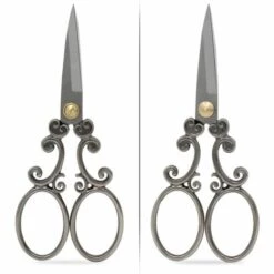 BARES DIY Vintage Stil Antik Bronze Kreuzstich Nähschere, Retro Vintage Spitz Edelstahl Hohlmuster -Angebote Schneidwerkzeug Store 34053871 4