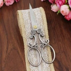 BARES DIY Vintage Stil Antik Bronze Kreuzstich Nähschere, Retro Vintage Spitz Edelstahl Hohlmuster -Angebote Schneidwerkzeug Store 34053871 5