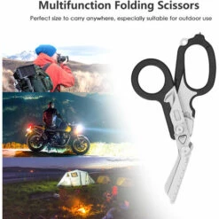 KKMOON Multifunktionsschere 6-in-one Multifunktions-Notfallschere (Neutral) Schwarz -Angebote Schneidwerkzeug Store 34165191 5