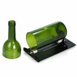 ASUPERMALL Glasflaschenschneider Einstellbare DIY Flaschenschneidewerkzeug Wein Bierflaschen Cutter Fur Kreative Lampenschirm Kerzenhalter Pflanzer Blumentopf - Schwarz