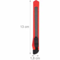 Relaxdays Cuttermesser 100er Set, Sicheres Einrasten, 9mm Abbrechklingen, Messer Für Kartons & Tapete, Zum Basteln, Rot -Angebote Schneidwerkzeug Store 34735562 5