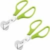 LITZEE 2pcs Wachtelei Schneider Schere Edelstahl Klingen Vogelschneider Tauben Eierschale Schere Küche Eierschere Werkzeug Grün