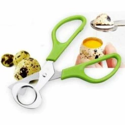 LITZEE 2pcs Wachtelei Schneider Schere Edelstahl Klingen Vogelschneider Tauben Eierschale Schere Küche Eierschere Werkzeug Grün -Angebote Schneidwerkzeug Store 36027482 5