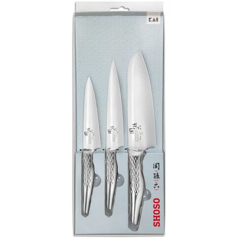 KAI EUROPE GMBH Kai Messerset Seki Magoroku Shoso 3-tlg., Küchenmesser, Edelstahl, 2 Allzweckmesser Und 1 Santokumesser, 51S-310 1 KAI EUROPE GMBH Kai Messerset Seki Magoroku Shoso 3-tlg., Küchenmesser, Edelstahl, 2 Allzweckmesser Und 1 Santokumesser, 51S-310