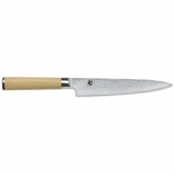 KAI EUROPE GMBH Kai Allzweckmesser Shun Classic White, Küchenmesser, Pakkaholzgriff, Damaszenerstahl, Klingenlänge 15 Cm, DM-0701W