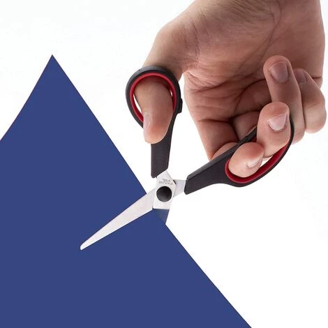 WEIHNACHTSGESCHENK Schere Aus Edelstahl, Arbeitssparend Scharf, Nähkunstschere, Bürobedarf 8,5 Zoll Rot Und Schwarz 2 Stück 3 WEIHNACHTSGESCHENK Schere Aus Edelstahl, Arbeitssparend Scharf, Nähkunstschere, Bürobedarf 8,5 Zoll Rot Und Schwarz 2 Stück – Bild 3