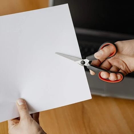 WEIHNACHTSGESCHENK Schere Aus Edelstahl, Arbeitssparend Scharf, Nähkunstschere, Bürobedarf 8,5 Zoll Rot Und Schwarz 2 Stück 4 WEIHNACHTSGESCHENK Schere Aus Edelstahl, Arbeitssparend Scharf, Nähkunstschere, Bürobedarf 8,5 Zoll Rot Und Schwarz 2 Stück – Bild 4