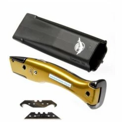 ACERTO® Delphin®-03 Style-Edition Universalmesser Cuttermesser Cutter Candy Schwarz Gold