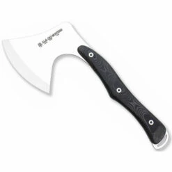 Hacha Montería 11008 Miguel Nieto Von 27 Cm, Mit 12,5 Cm Stahlklinge Und Mango Mikarta Mit Hochwertigem Lederbezug (schwarz)