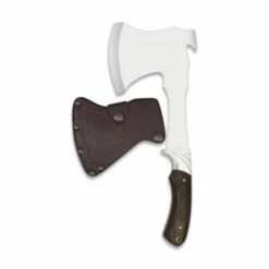 MARTINEZ ALBAINOX Albainox Jagdaxt, Mango CNC-dekoriertes Stempelbeil, Größe 29 Cm, Laienhäuter, Mit Lederscheide