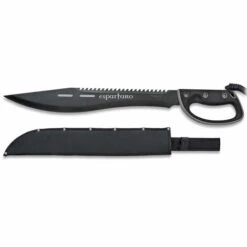 Machete Stabschneider IFIELD Grundmodell ESPARTANO EL29004, Schwarze Klinge 45 Cm, Mango Gummi, Gesamtlänge 62 Cm, Mit Nylonhülle