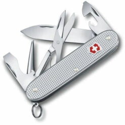 Schweizer Offiziersmesser Victorinox Pionner X 0.8231.26 Silber Mit 9 Funktionen Inklusive Schere Und Einer Reibahle Im Blister