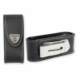 Lederscheide Für Messer Victorinox Schwarz, 49 Gr, Mit Drehclip, Gesamtlänge 10 Cm, 4.0520.31