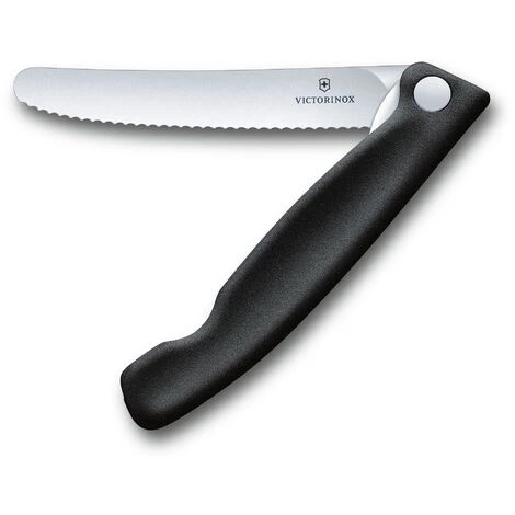 Gemüsemesser Victorinox Swiss Classic, Wellenschliff, 11 Cm Klinge, Klappbar, Griff Aus Polypropylen, Farbe Schwarz 1 Gemüsemesser Victorinox Swiss Classic, Wellenschliff, 11 Cm Klinge, Klappbar, Griff Aus Polypropylen, Farbe Schwarz