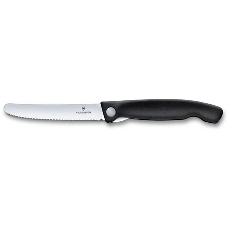 Gemüsemesser Victorinox Swiss Classic, Wellenschliff, 11 Cm Klinge, Klappbar, Griff Aus Polypropylen, Farbe Schwarz 4 Gemüsemesser Victorinox Swiss Classic, Wellenschliff, 11 Cm Klinge, Klappbar, Griff Aus Polypropylen, Farbe Schwarz – Bild 4