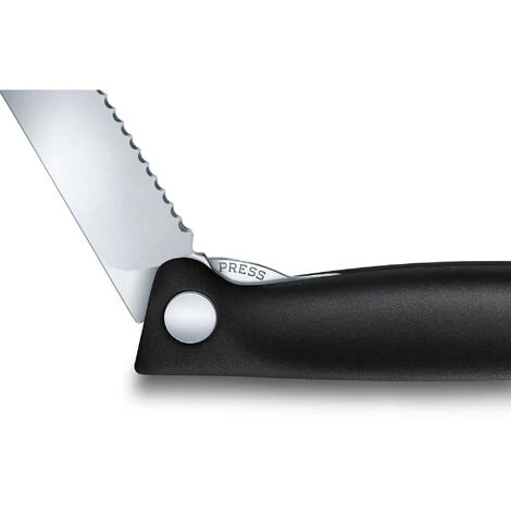 Gemüsemesser Victorinox Swiss Classic, Wellenschliff, 11 Cm Klinge, Klappbar, Griff Aus Polypropylen, Farbe Schwarz 5 Gemüsemesser Victorinox Swiss Classic, Wellenschliff, 11 Cm Klinge, Klappbar, Griff Aus Polypropylen, Farbe Schwarz – Bild 5