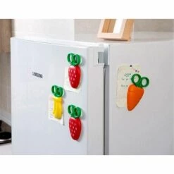 BARES 1 Packung Kreative Fruchtförmige Schere Kühlschrankmagnet Aufkleber Niedliches Kind Sicherheitspapier Schere Kühlschrank Nachricht Aufkleber Wohnkultur (Rot) -Angebote Schneidwerkzeug Store 39638976 5