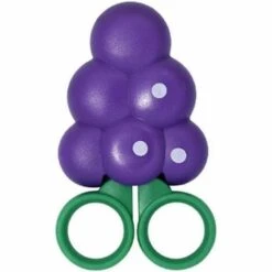 BARES 1 Packung Kreative Obst-Schere, Kühlschrank-Magnet-Aufkleber, Niedliche Kindersicherheits-Schneideschere, Kühlschrank-Nachricht-Aufkleber, Wohnkultur (lila)