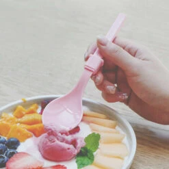 DONTODENT Camping-Picknick-Reise-Klapplöffel-Werkzeug Rosa